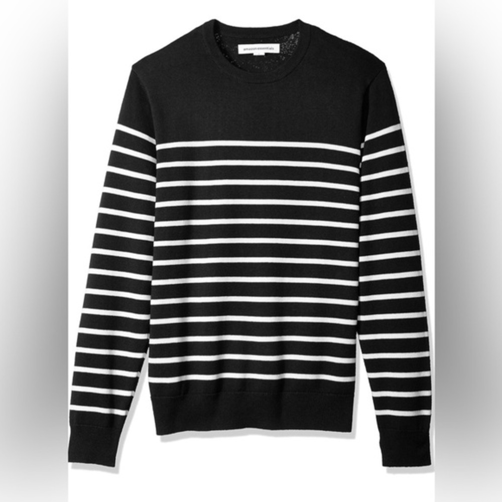 NWT Amazon Essentials Men's Crewneck Sweater, Dark Gray -‎ Size Small